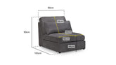 Kiana Modular Sofa Armless Piece